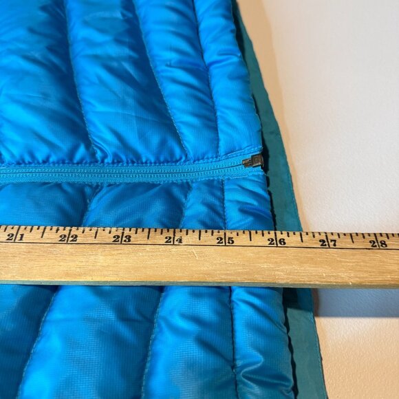 Marmot Women M Down Puffer Jacket 700 Fill Blue Long Sleeve Full Zip No Hood - Picture 6 of 7